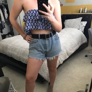 Vintage high waisted distressed Levi’s shorts